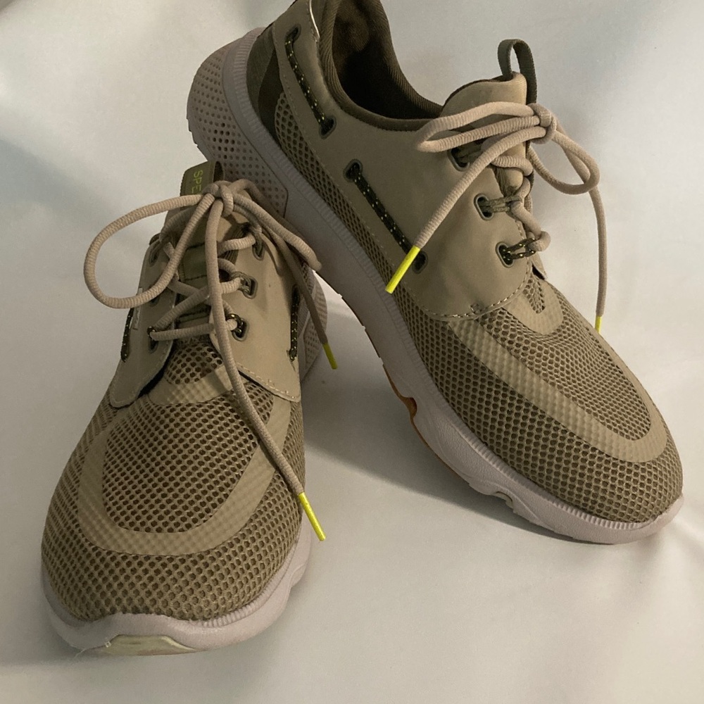 Sperry Beige Mesh Athletic Shoes for Men